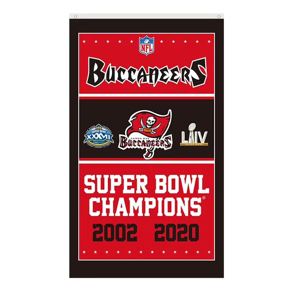 Tampa Bay Buccaneers Super Bowl Champions Novelty Flag Banner NEW! 3 ft x 5 ft Home & Garden:Yard, Garden & Outdoor Living:Décor:Flags Style Your Walls